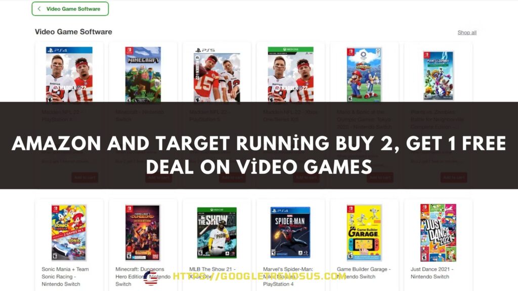 Amazon and Target Running Buy 2, Get 1 Free Deal on Video Games